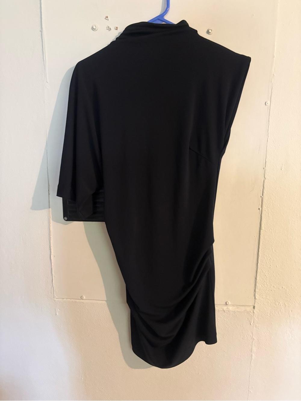 Mango Black Asymmetrical One-Shoulder Dress